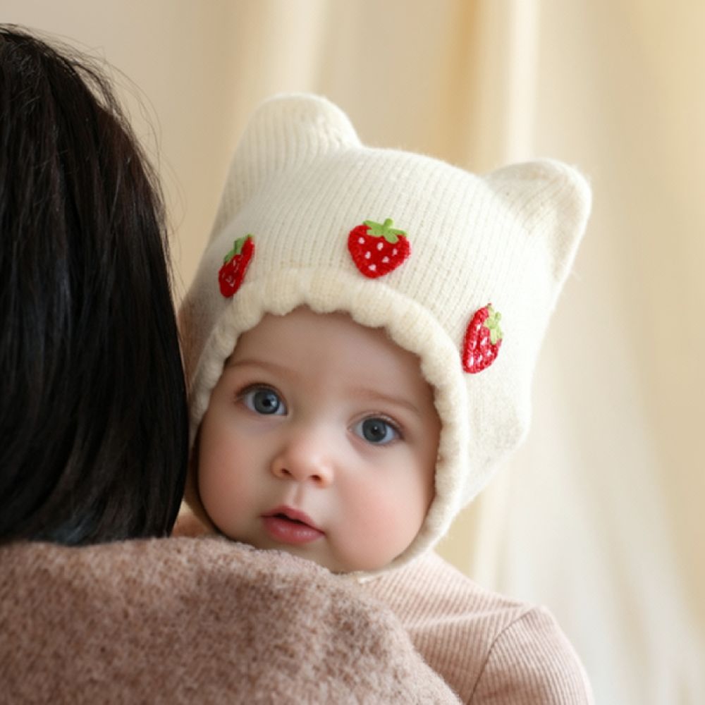 Winter Knitted Baby Bonnet War - Infant Beanie Hat With Ears review and price